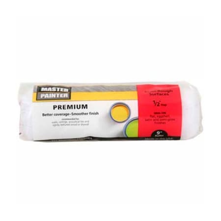 General Paint Master Painter 9" Premium Roller Cover, 1/2" Nap, Knit, Semi Rough - 697963